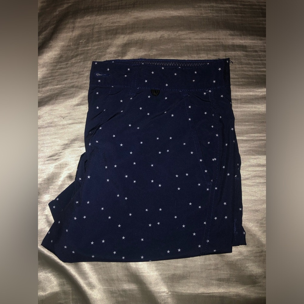 Navy Blue Star Patterned Shorts